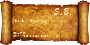 Seitz Bianka névjegykártya